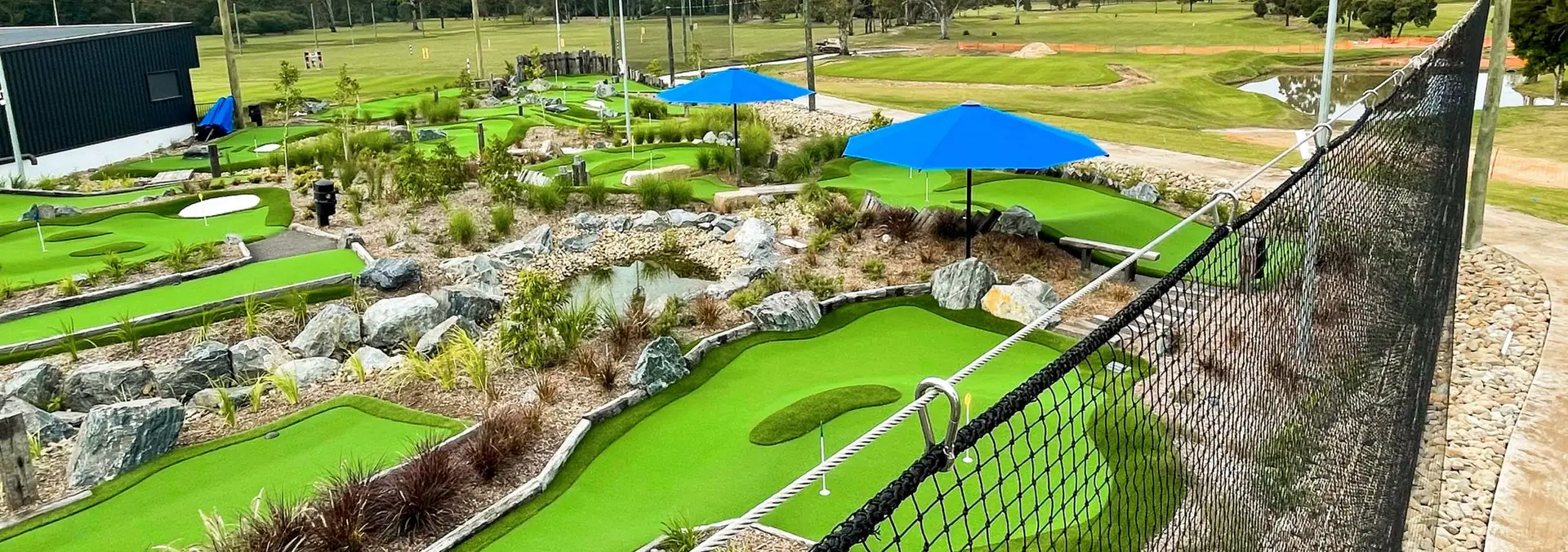 Golf driving range netting