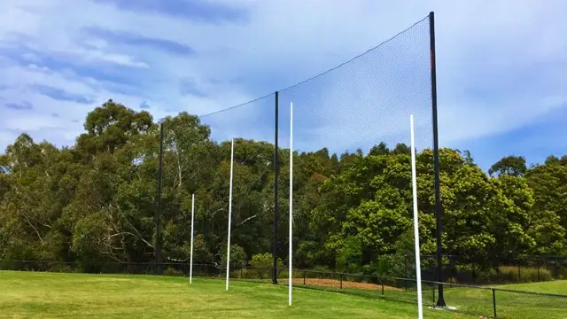 12m AFL barrier netting behind the goals