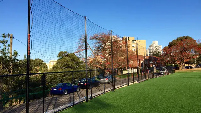 Soccer behind-goal barrier netting